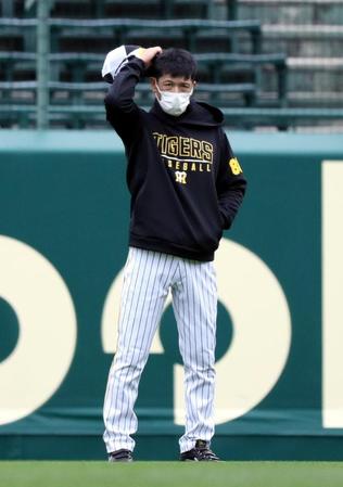 練習を見る矢野監督