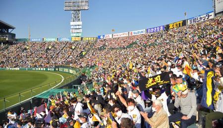 　多くの阪神ファンでにぎわう甲子園球場（撮影・神子素慎一）