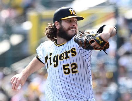 　先発し、投げ込むウィルカーソン（撮影・田中太一）