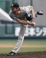 ウエスタン・ソフトバンク戦で力投するケラー（撮影・石井剣太郎）