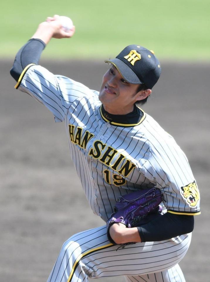 　先発し力投する阪神・藤浪（撮影・石井剣太郎）
