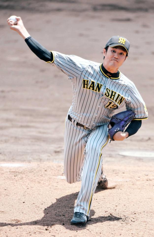 　先発し力投する藤浪（撮影・石井剣太郎）