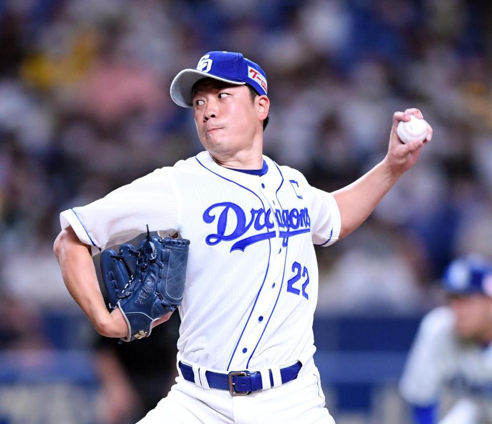 　先発し力投する大野雄（撮影・山口登）