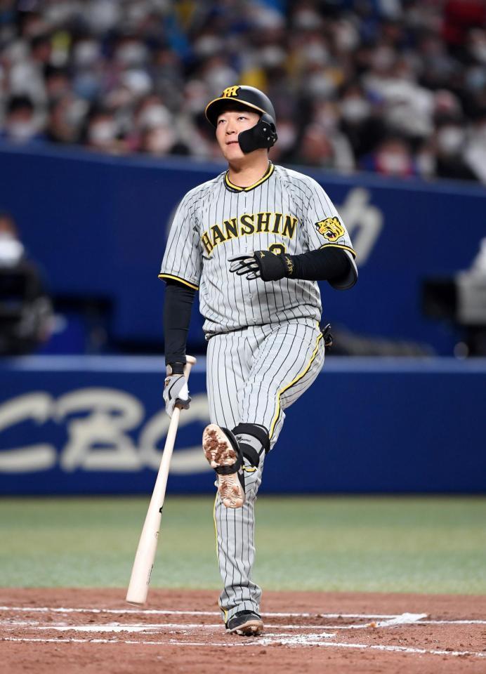 　５回、大山は空振り三振に倒れる（撮影・山口登）