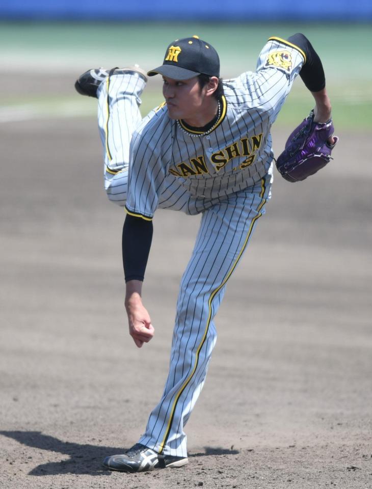 先発し力投する藤浪（撮影・石井剣太郎）