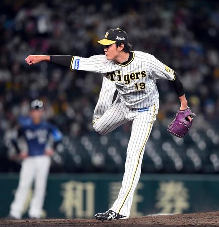 　９回、力投する藤浪（撮影・山口登）