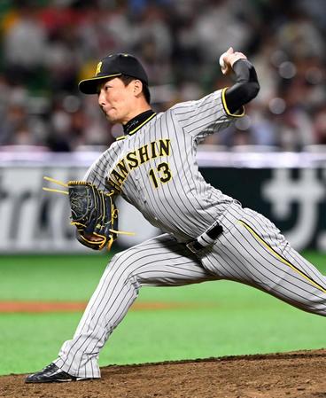 　９回、力投する岩崎（撮影・山口登）