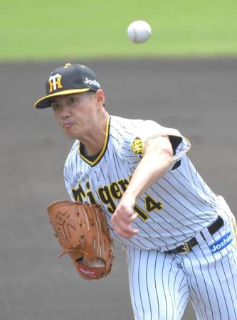 　力投するチェン（撮影・北村雅宏）