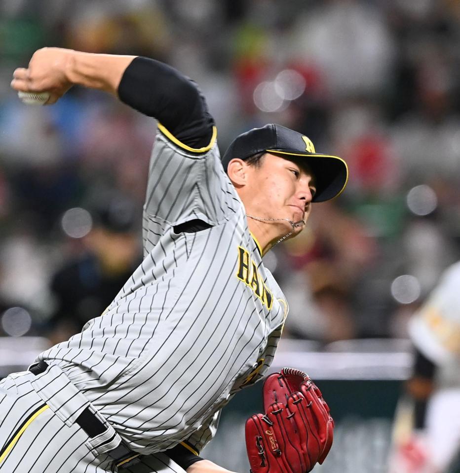 力投する西純（撮影・飯室逸平）