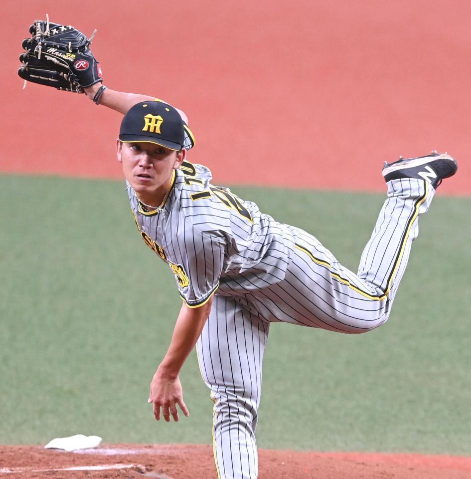 　先発し力投する伊藤将（撮影・飯室逸平）