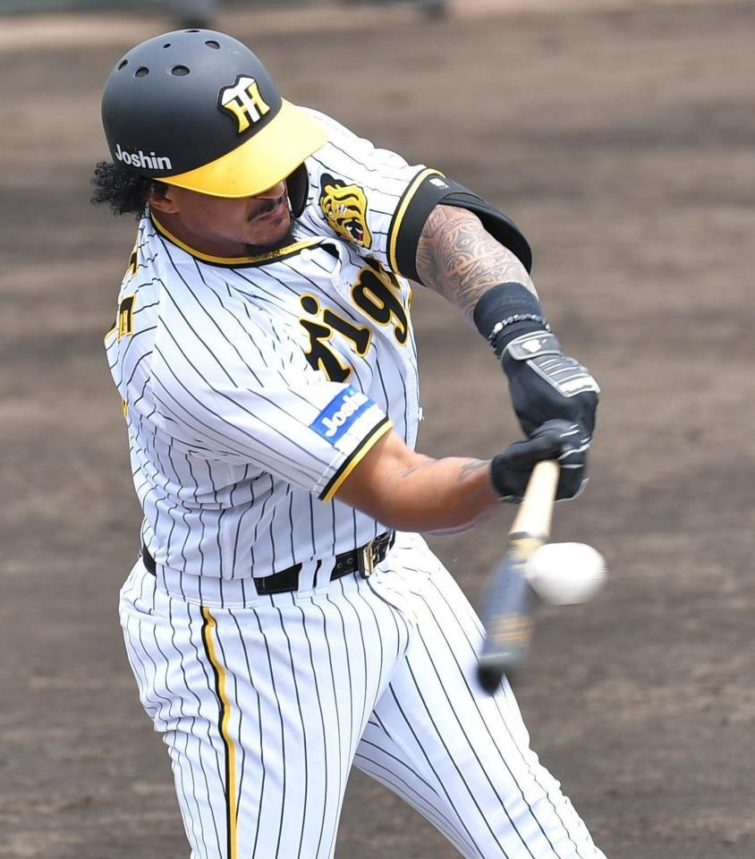 　１回、内野フライに倒れるマルテ（撮影・吉澤敬太）