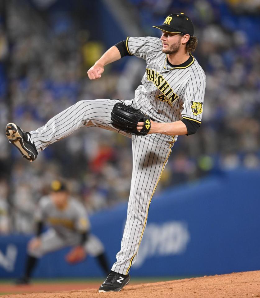 　７回から４番手として登板したケラー（撮影・堀内翔）