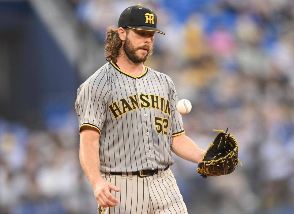 　１回、森に適時打を打たれたウィルカーソン＝６月３０日