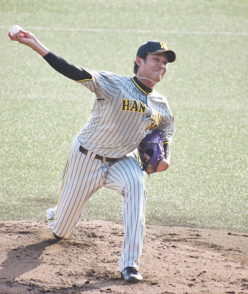 　中１２日で先発し、力投する藤浪