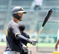 　対巨人戦に向け、気合が入る佐藤輝