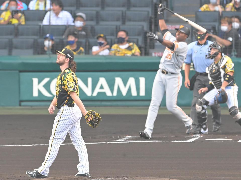 １回、ポランコに先制３ランを浴びるウィルカーソン（撮影・高部洋祐）