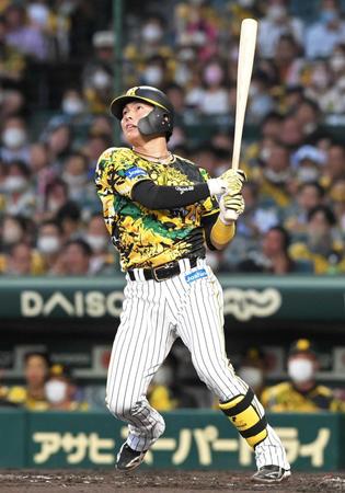 　２回、逆転２ランを放つ北條（撮影・高部洋祐）