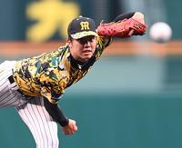 　先発し投げ込む才木（撮影・田中太一）