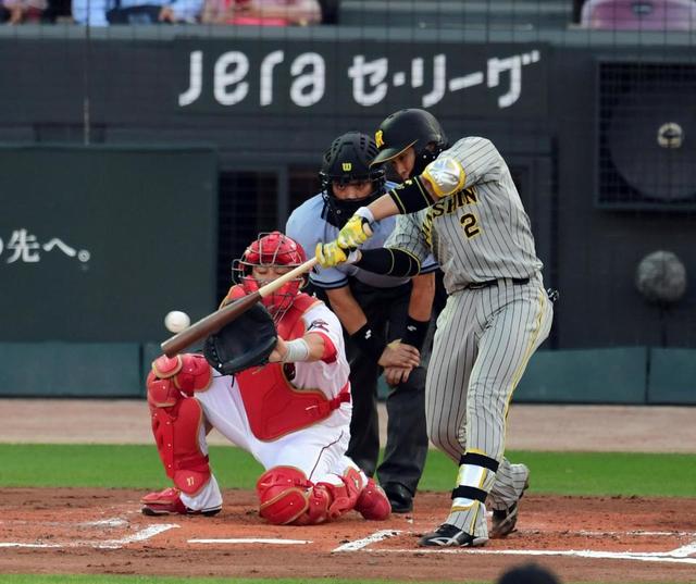 阪神　完封リレーでマツダスタジアム今季初勝利　梅野Ｖ打　球団通算５５００勝に王手