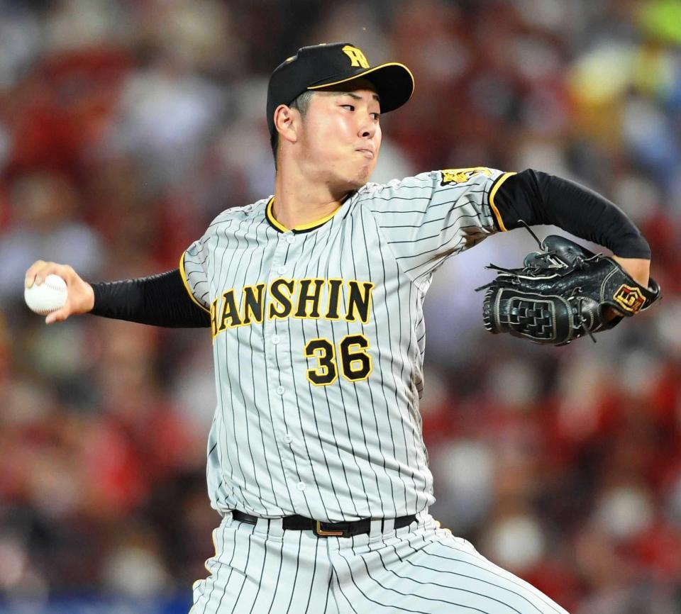 　７回を無失点に抑える浜地（撮影・田中太一）