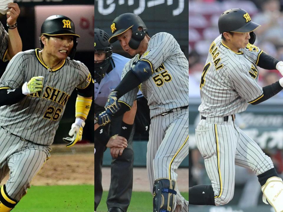 　（左から）起用に応えた北條、陽川、熊谷