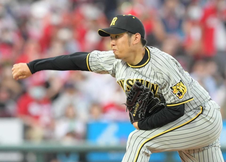 　７回途中まで１失点と好投した西勇（撮影・立川洋一郎）