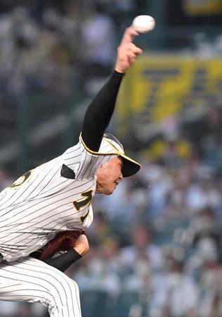 　力投する才木（撮影・北村雅宏）