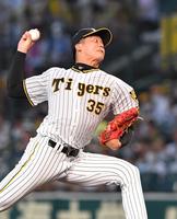 　力投する才木（撮影・北村雅宏）