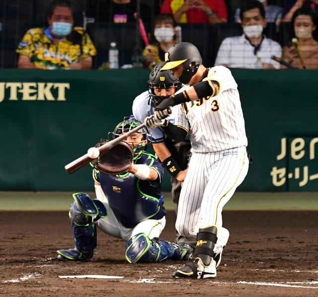 阪神・大山が４年連続の７０打点をマーク　四回に先制の右前適時打