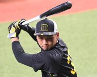 　１軍に合流し、打撃練習をする井上（撮影・田中太一）