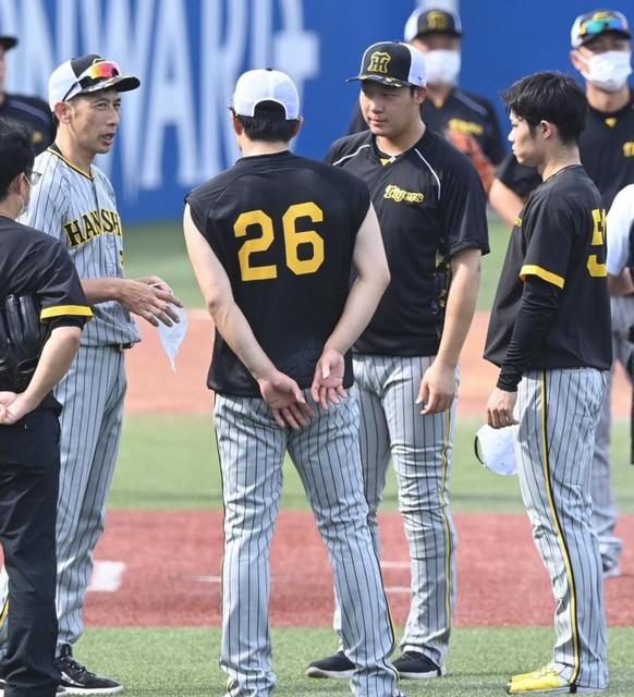 阪神・大山、中野、北條が試合前練習に合流　大山は柵越え６本、中野、北條は安打性連発