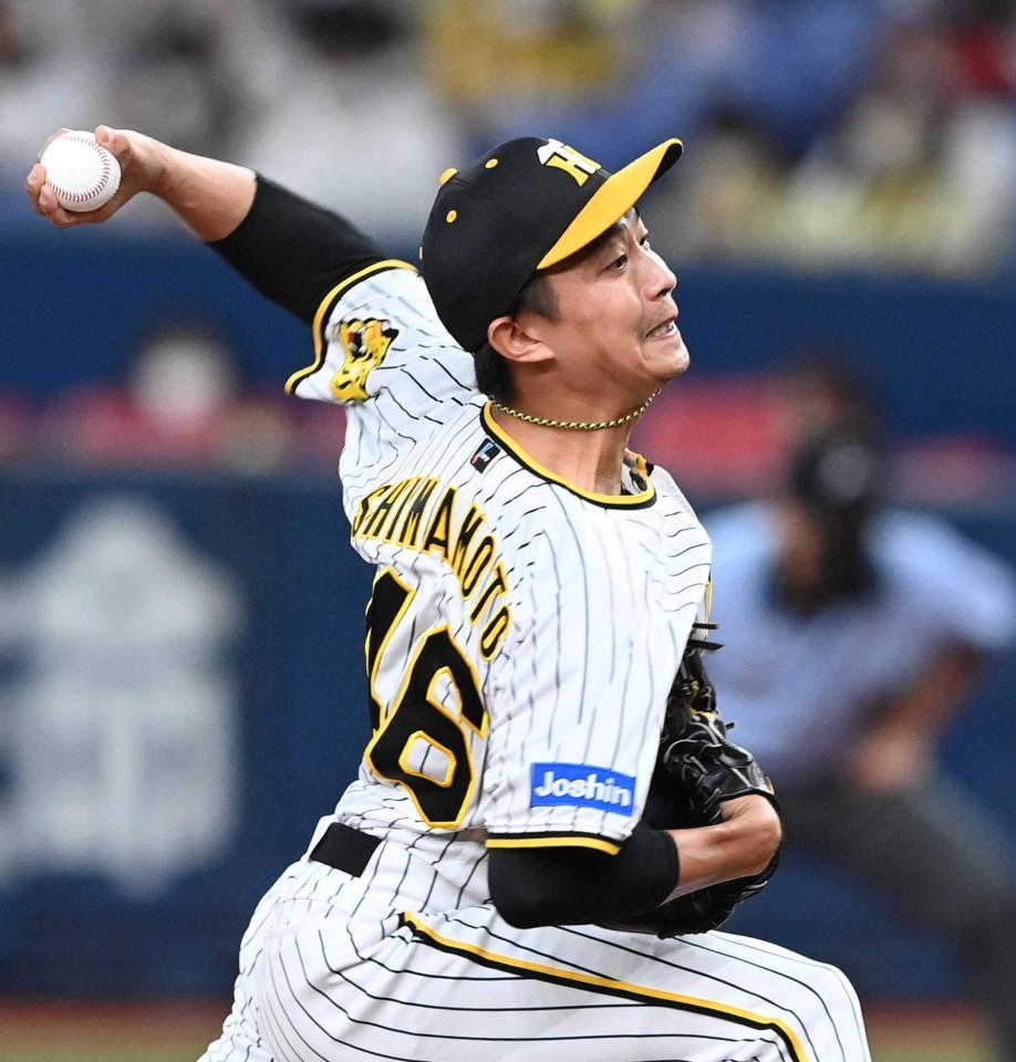 ６回、好リリーフを見せる島本（撮影・飯室逸平）