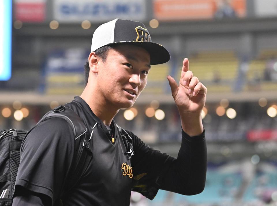 　練習を終え、引き揚げる森木（撮影・田中太一）