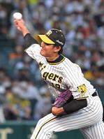 　力投する藤浪（撮影・北村雅宏）