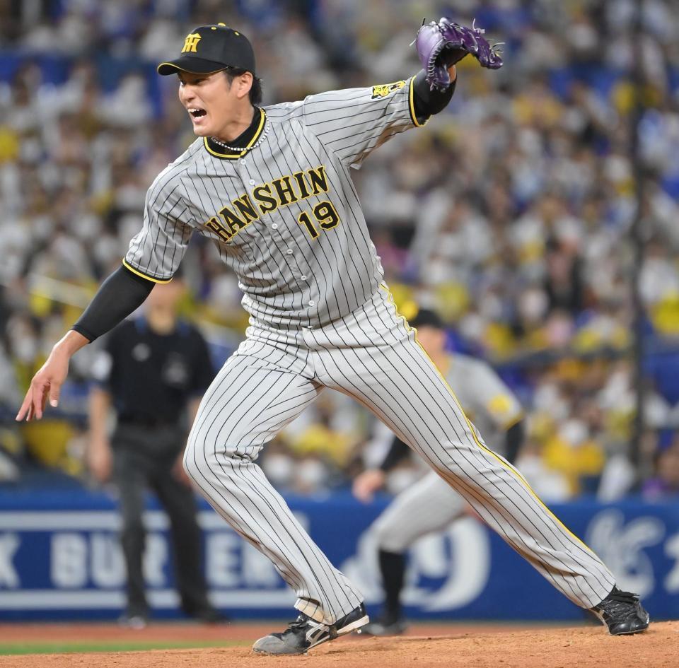 　５回、暴投して同点となる藤浪（撮影・堀内翔）