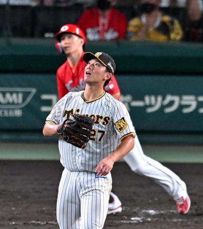 　５回、伊藤将は西川に同点ソロを許す（撮影・山口登）