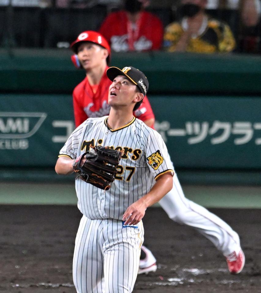 　５回、伊藤将は西川に同点ソロを許す（撮影・山口登）