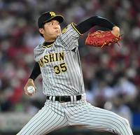 　先発し、力投する才木（撮影・田中太一）