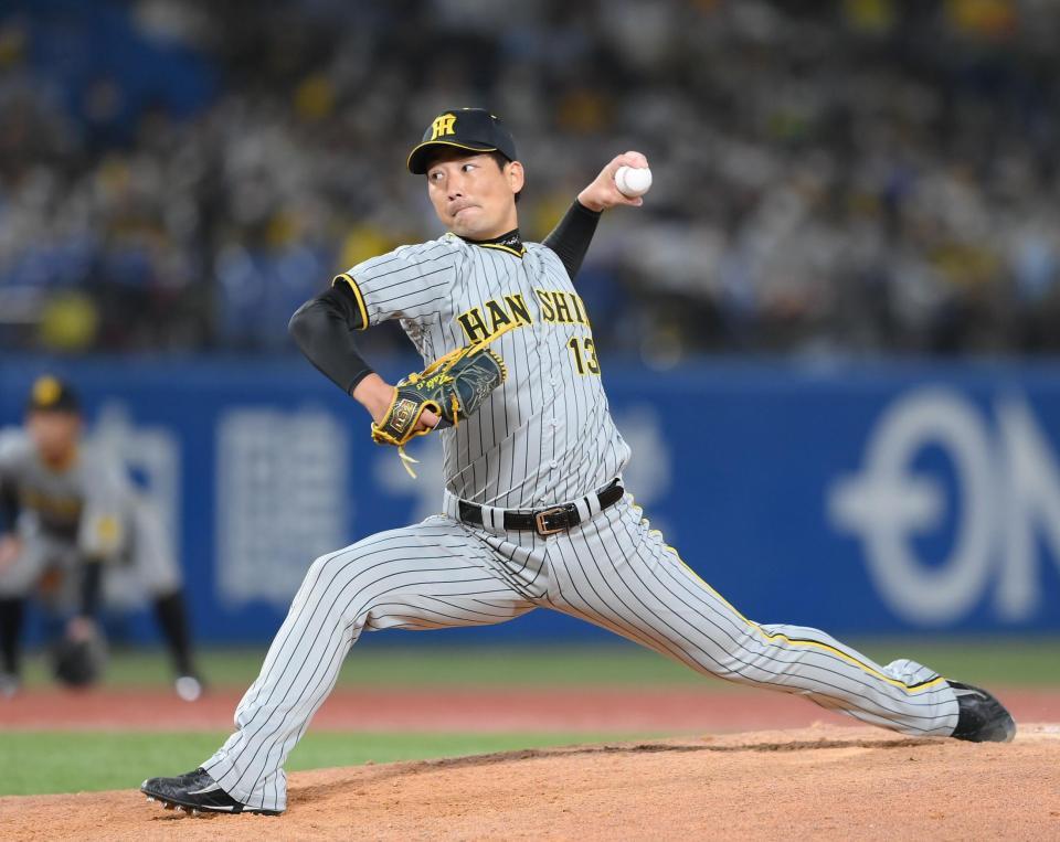 　９回から登板した岩崎（撮影・堀内翔）