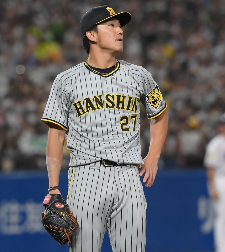 　６回、同点となり肩を落とす伊藤将（撮影・堀内翔）