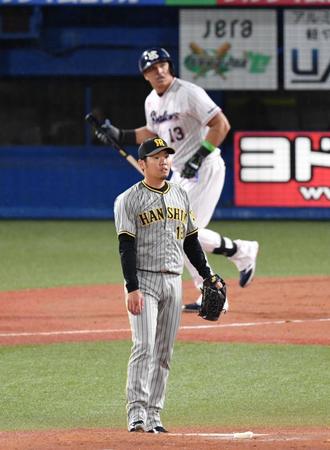 　１回、オスナに左越え３ランを浴びた西勇（撮影・佐々木彰尚）
