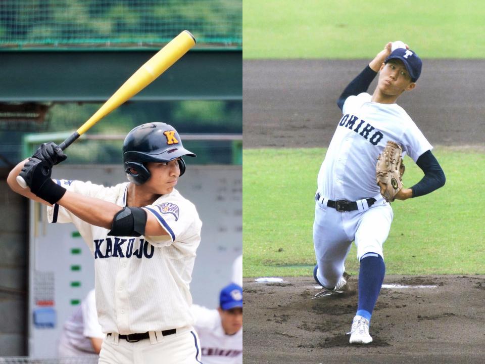 　佐伯鶴城の古川（左）と富島の日高