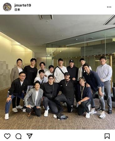 　阪神・マルテのインスタグラム＠jmarte19より