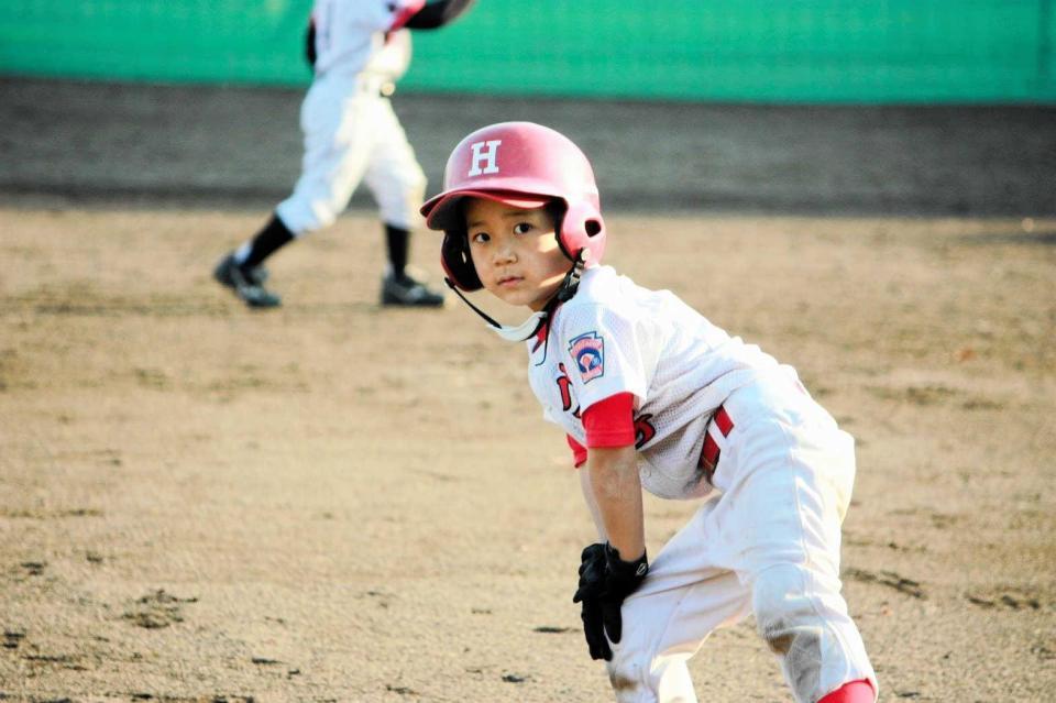 　八王子リトル時代の井坪（家族提供）