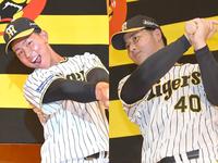 岡田監督が期待を寄せる戸井（左）と井坪の高校生野手コンビ