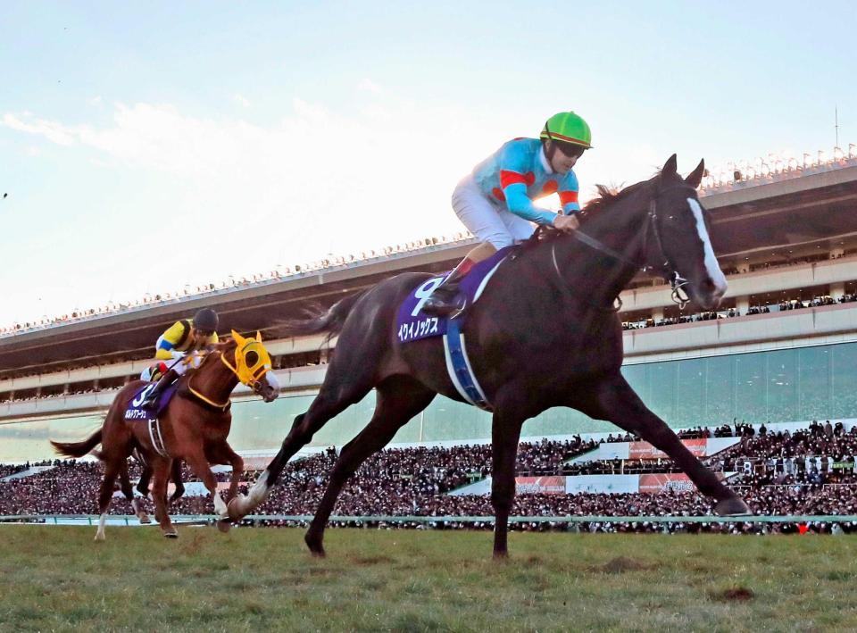 　有馬記念を制したイクイノックス。左は２着のボルドグフーシュ