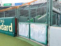 甲子園球場　オリジナルクッション　ラバーフェンス同素材 リサイクルポリエステルを使用したクッション材が阪神甲子園球場