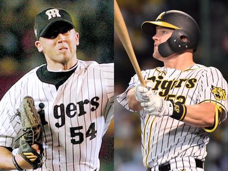 　（左から）ジェフ・ウィリアムス、ジェリー・サンズ駐米スカウト