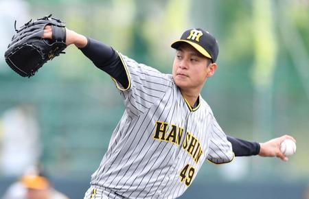 　シート打撃で登板した大竹（撮影・中田匡峻）