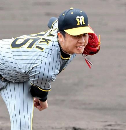 　シート打撃で剛速球を連発した才木